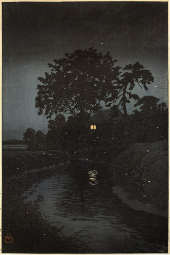Minuma River, Omiya by Hasui, Woodblock Print