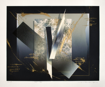 Abstract lithograph titled TMC-902 by Yoichiro Nishikawa