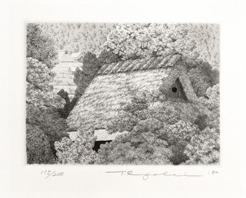 Etching titled Yase in May by Ryohei Tanaka
