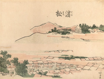 Hamamatsu by Hokusai, Woodblock Print