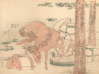 Futagawa by Hokusai, Woodblock Print