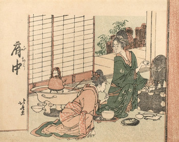 Fuchu by Hokusai, Woodblock Print