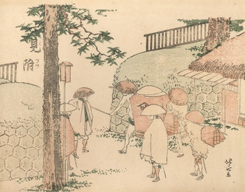 Mitsuke by Hokusai, Woodblock Print
