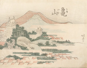 Kameyama by Hokusai, Woodblock Print