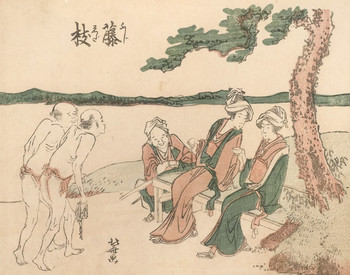 Fujieda by Hokusai, Woodblock Print