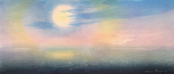 Daybreak Moon by Brayer, Sarah, Woodblock Monotype