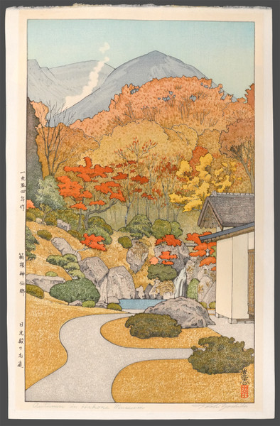 Autumn in Hakone Museum by Yoshida, Toshi, Woodblock Print