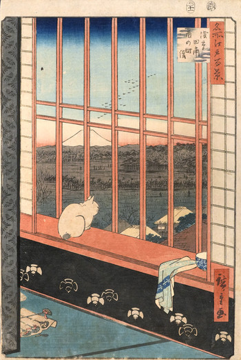 Asakusa Ricefield and Torinomachi Festival by Hiroshige, Woodblock Print