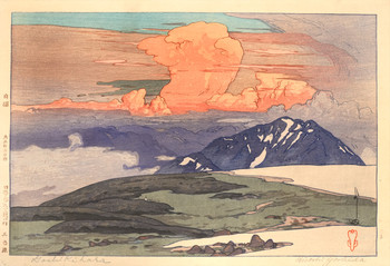 Goshikigahara by Yoshida, Hiroshi, Woodblock Print