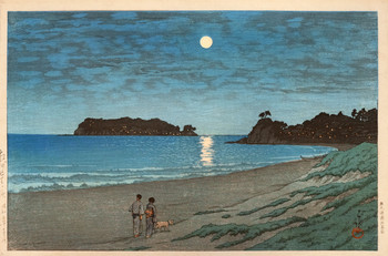Shichirigahama, Sagami Province by Hasui, Woodblock Print