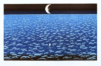 Blue Wish by Chen, Long, Woodblock Print