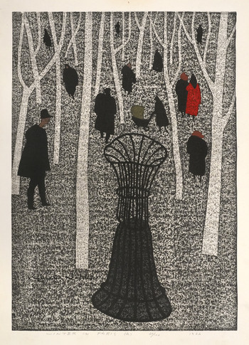 Winter in Paris (A) by Saito, Kiyoshi, Woodblock Print