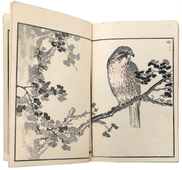 Bairei Album of One Hundred Birds (Bairei Hyakucho Gafu) [Complete Set] by Bairei, Ehon