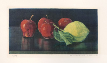 Apples and Lemon by Ito, Wako, Mezzotint