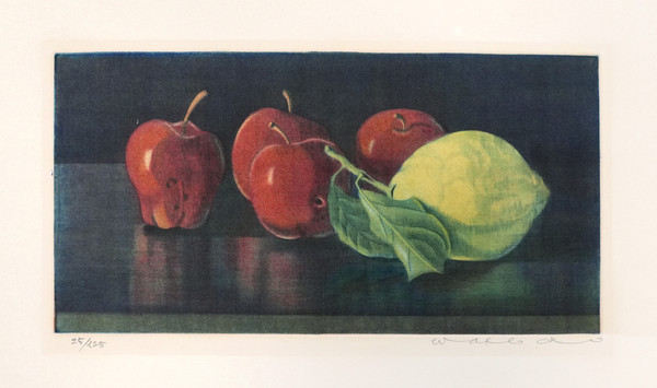 Apples and Lemon by Ito, Wako, Mezzotint