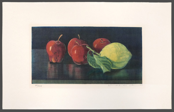 Apples and Lemon by Ito, Wako, Mezzotint