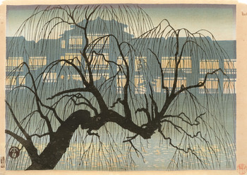 Spring Evening at the Kamo River by Tokuriki, Tomikichiro, Woodblock Print