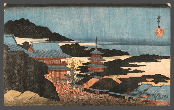 Crowd at the Yearend Fair at Kinryuzan in Asakusa by Hiroshige, Woodblock Print