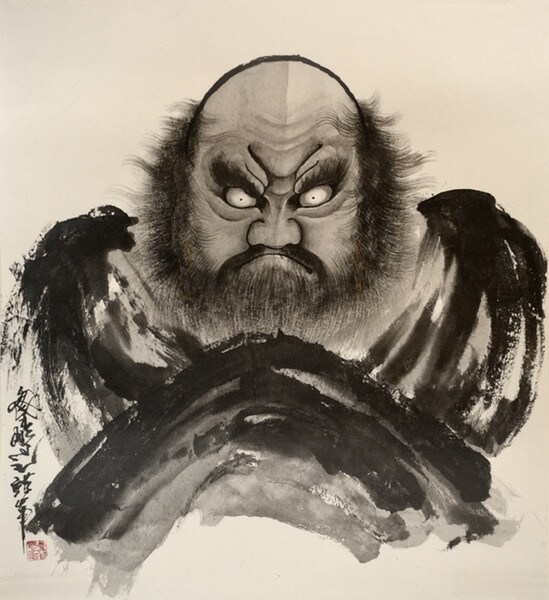 Daruma by Horiyoshi III, Ink Painting