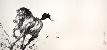 Galloping Horse by Nishimoto, Yuki, Ink Painting