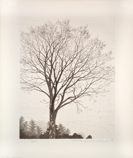 Falling Leaves by Tanaka, Ryohei, Etching