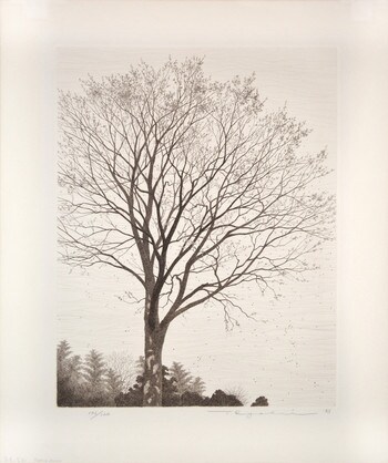 Falling Leaves by Tanaka, Ryohei, Etching