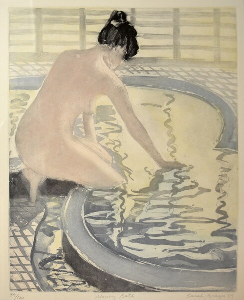 Morning Bath by Brayer, Sarah, Woodblock Print