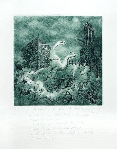 If Everybody Has Gone... After Sept. 11th.... by Shinohara, Noriko, Etching