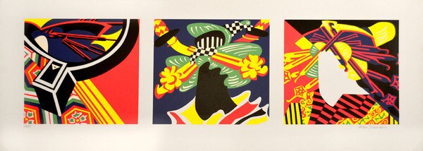 Three Oiran by Shinohara, Ushio, Silkscreen
