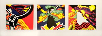 Three Oiran by Shinohara, Ushio, Silkscreen