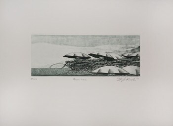 Green Lane by Kuroda, Shigeki, Etching