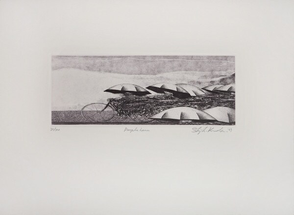 Purple Lane by Kuroda, Shigeki, Etching