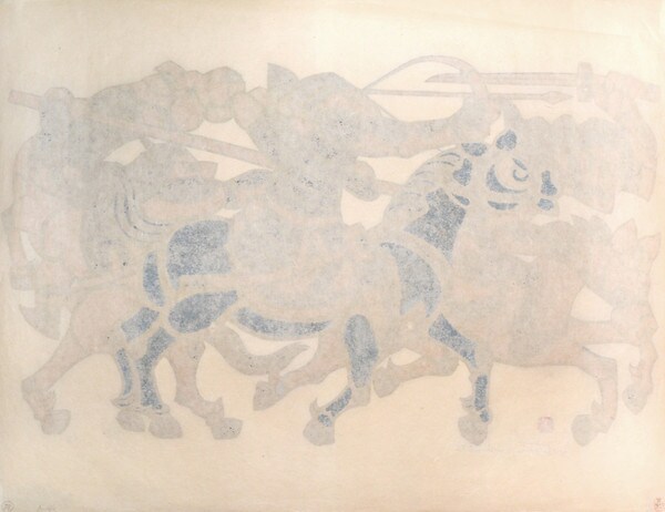 Warriors at Battle by Mori, Yoshitoshi, Kappazuri