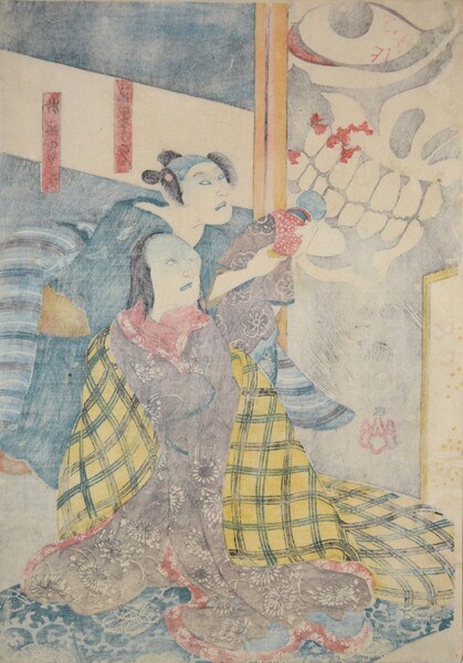 Ghosts of Oiwa and Kohei by Kuniyoshi, Woodblock Print