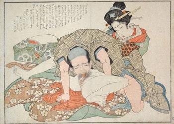 A Man Who Loves Women by Hokuba, Woodblock Print
