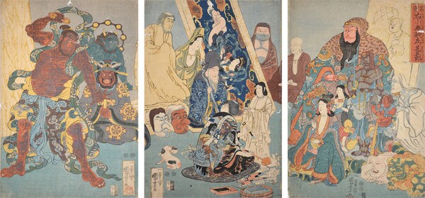 Incomparable Hidari Jingoro (Master Sculptor) by Kuniyoshi, Woodblock Print