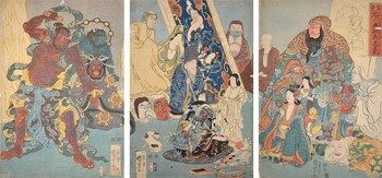 Incomparable Hidari Jingoro (Master Sculptor) by Kuniyoshi, Woodblock Print