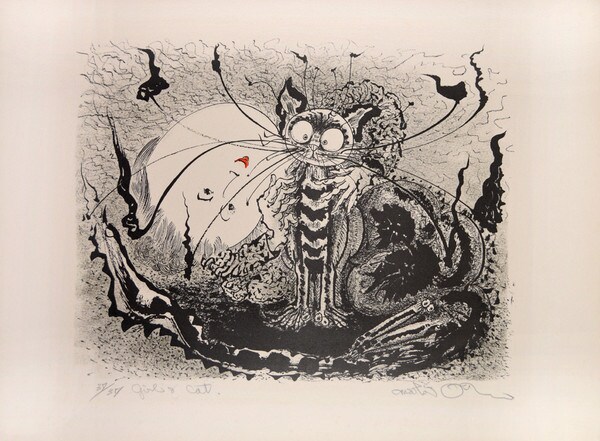 Girl & Cat by Oi, Motoi, Etching