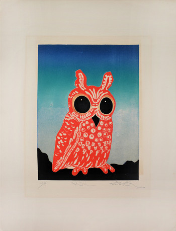 Red Owl by Oi, Motoi, Etching