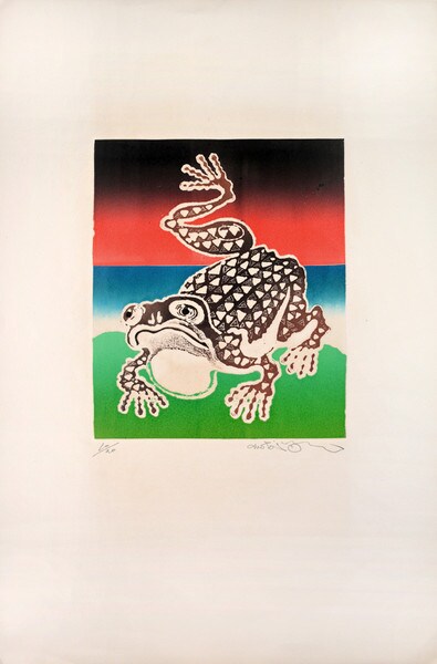 Brown Jumping Frog by Oi, Motoi, Etching