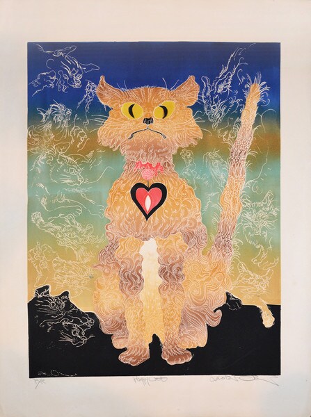 Happy Cat by Oi, Motoi, Etching