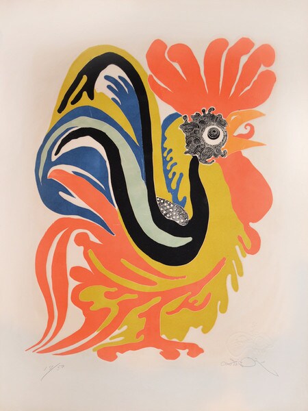 Rooster by Oi, Motoi, Etching