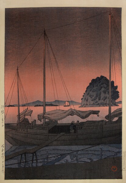 Hayama in Iyo by Hasui, Woodblock Print