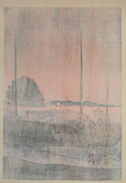 Hayama in Iyo by Hasui, Woodblock Print