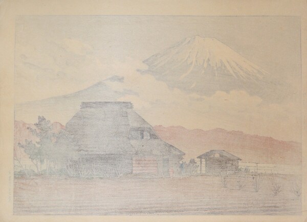 Mt. Fuji from Narusawa by Hasui, Woodblock Print