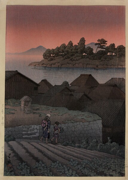Amakusa by Hasui, Woodblock Print