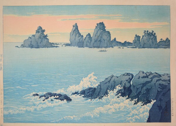 Ose in Izu by Hasui, Woodblock Print