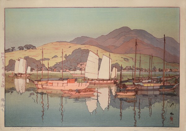 Waiting for the Tide by Yoshida, Hiroshi, Woodblock Print