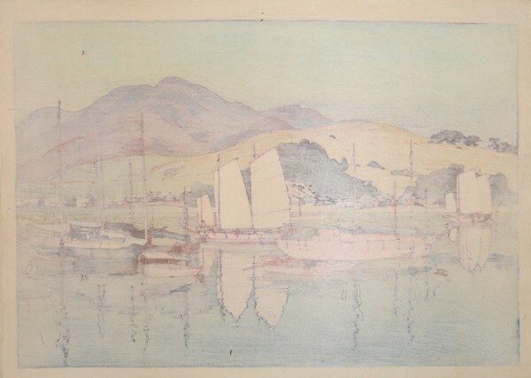 Waiting for the Tide by Yoshida, Hiroshi, Woodblock Print