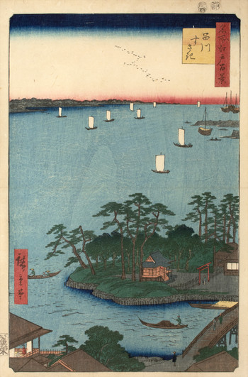 Susaki at Shinagawa by Hiroshige, Woodblock Print